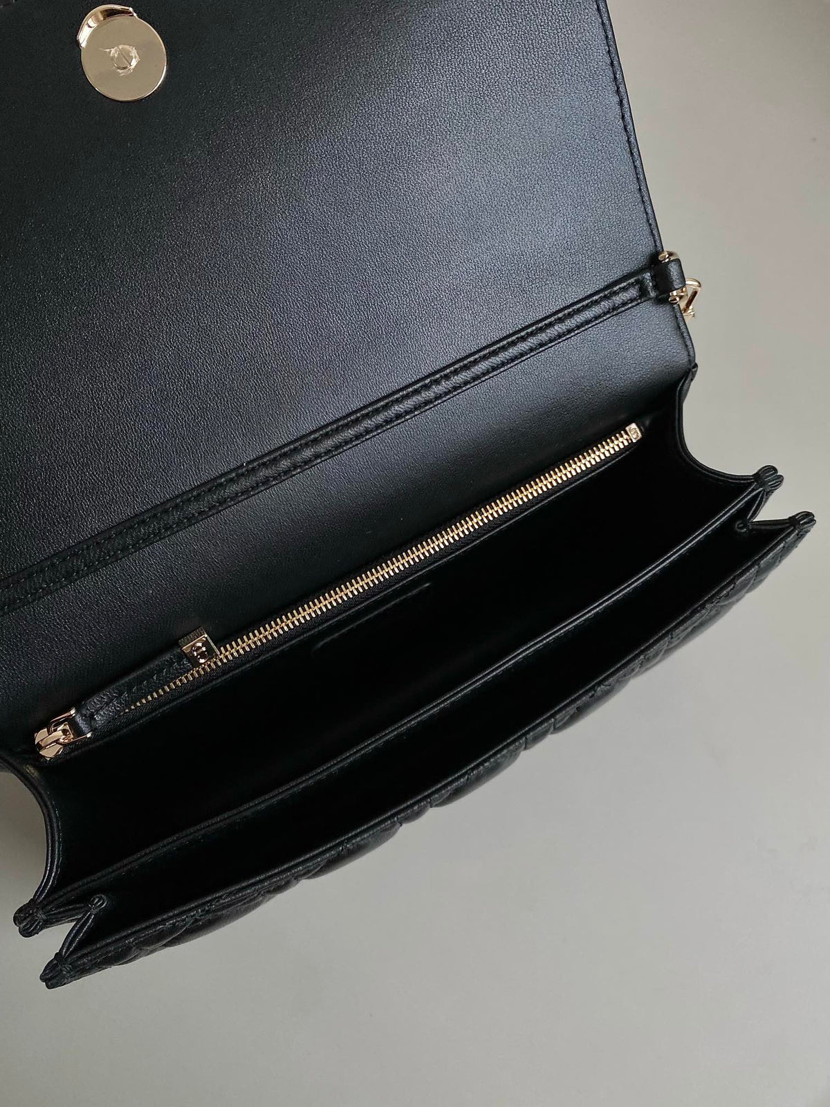 DIOR MISS LADY 24 LARGE BAG IN BLACK LAMBSKIN