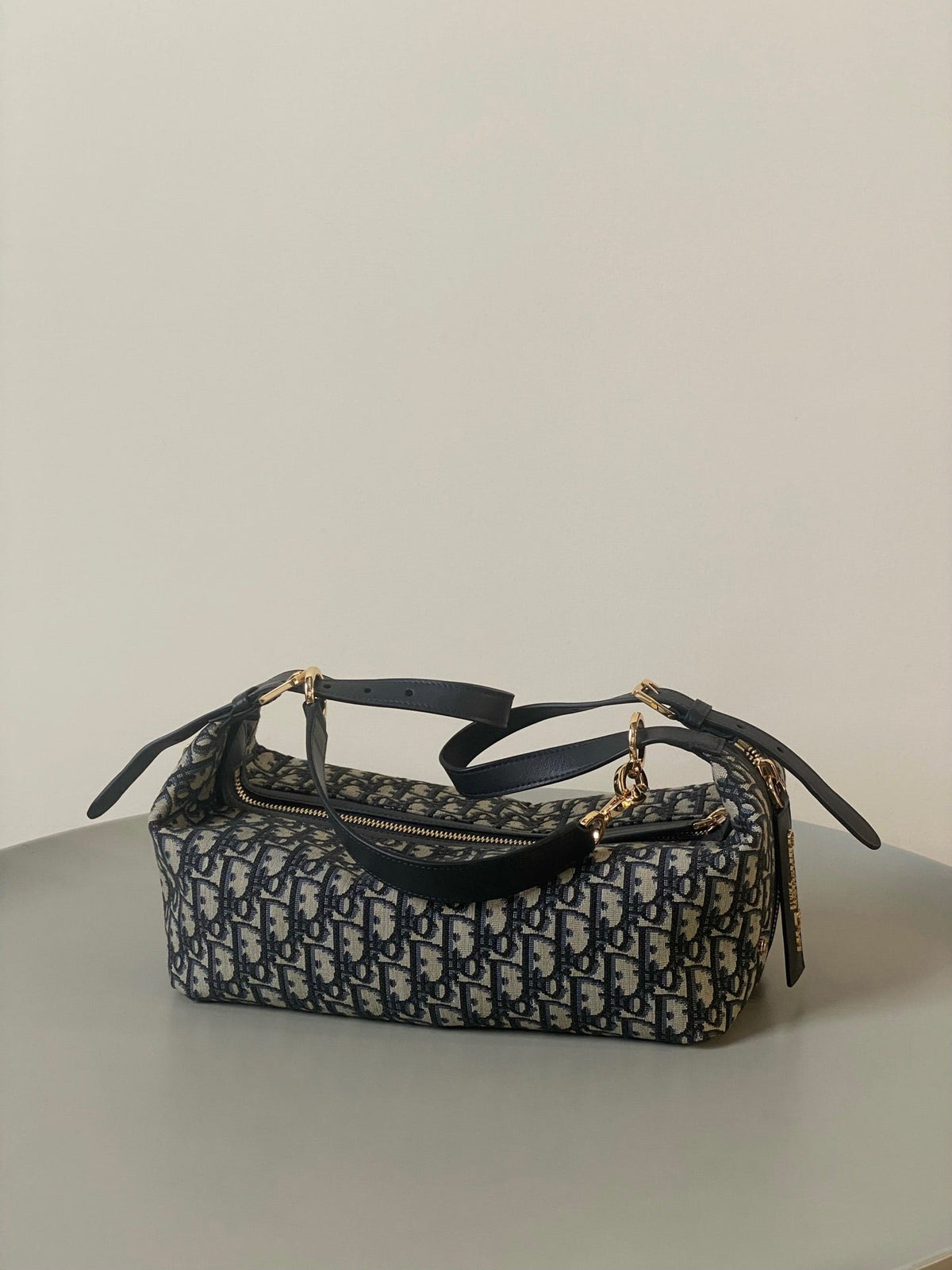 DIOR LARGE D-JOURNEY SHOULDER BAG 33 IN BLACK MONOGRAM OBLIQUE JACQUARD