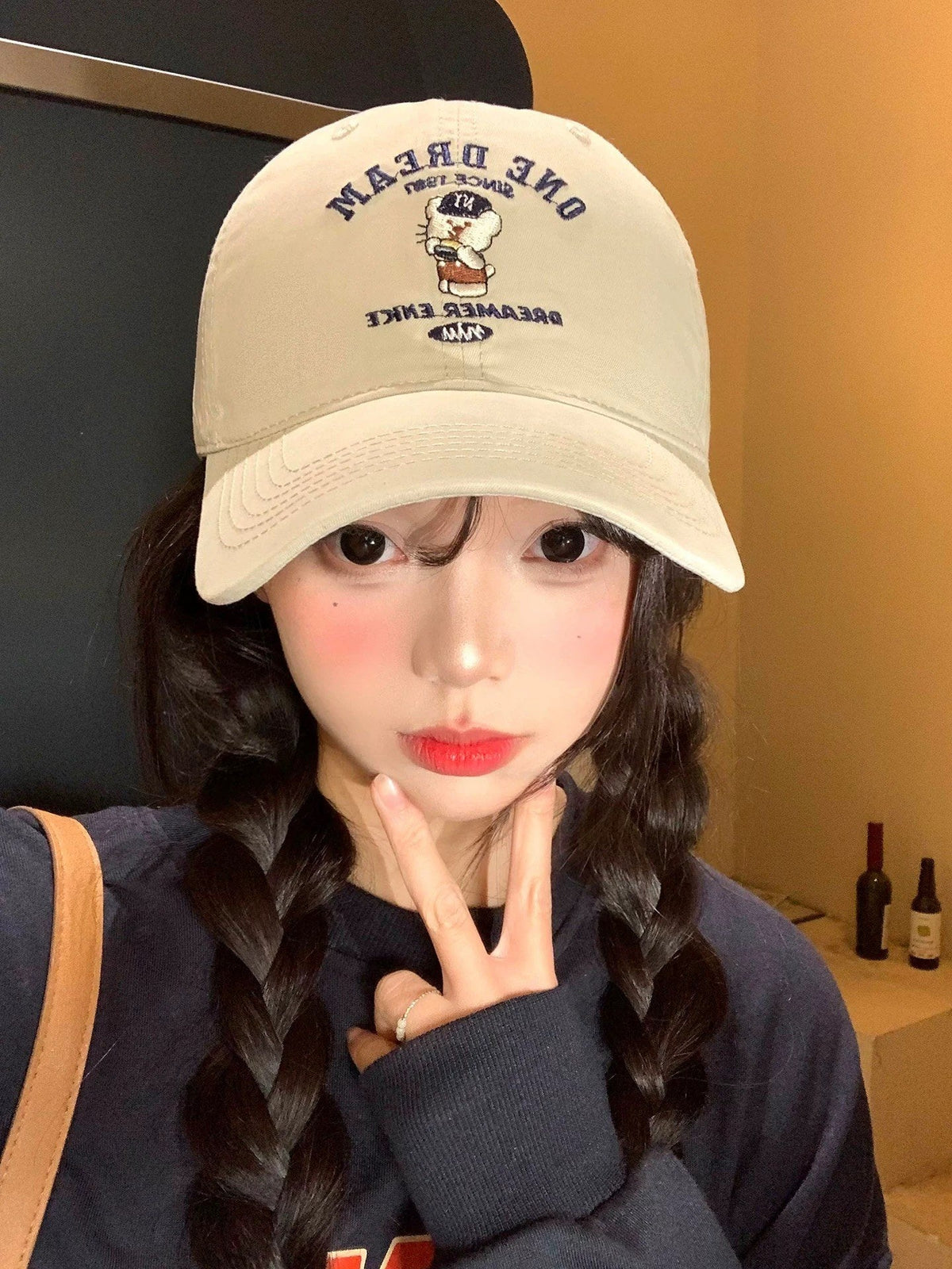 Embroidered Bear Baseball Cap